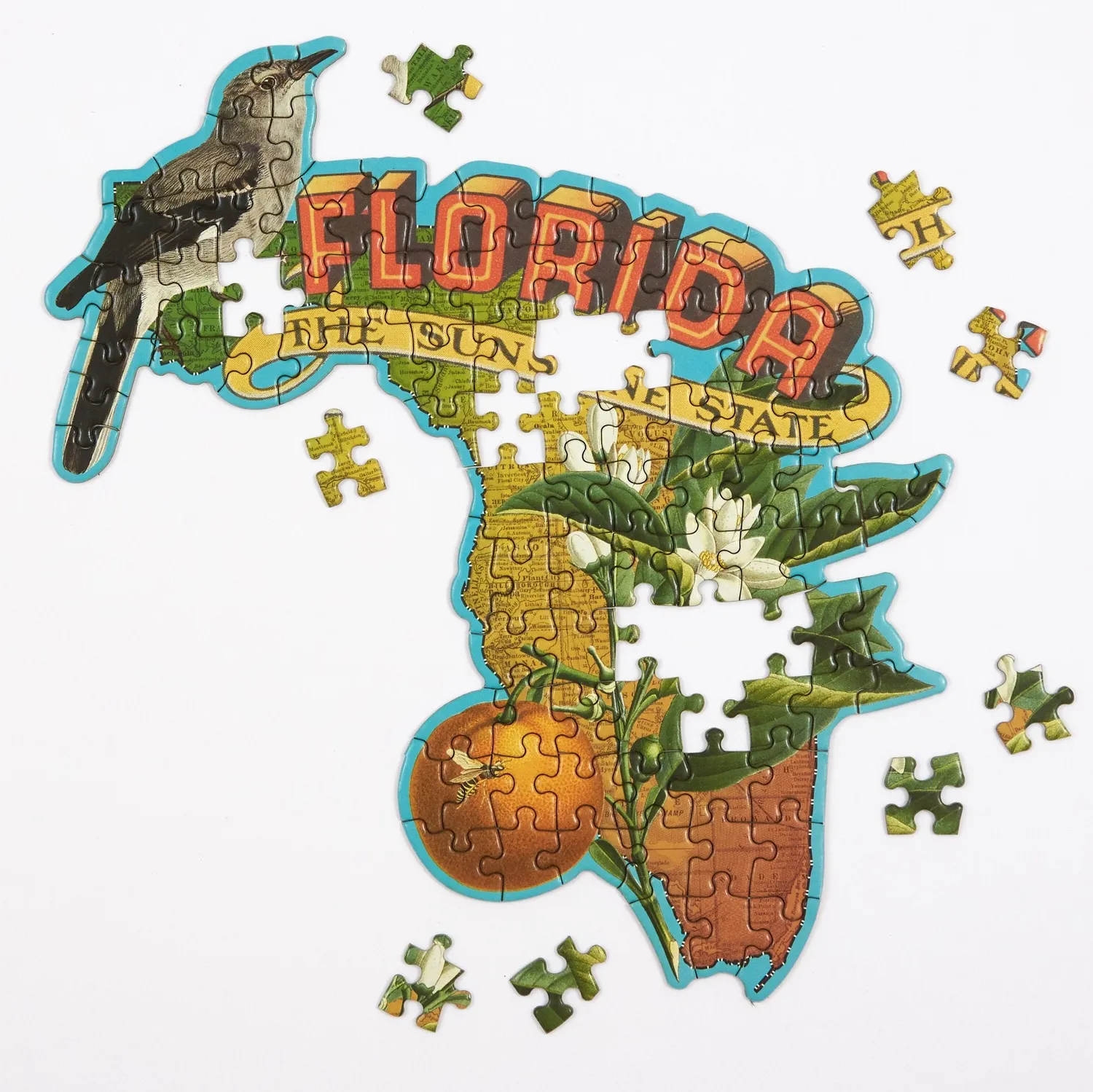 Galison Wendy Gold Florida puslespil 100 brikker mini