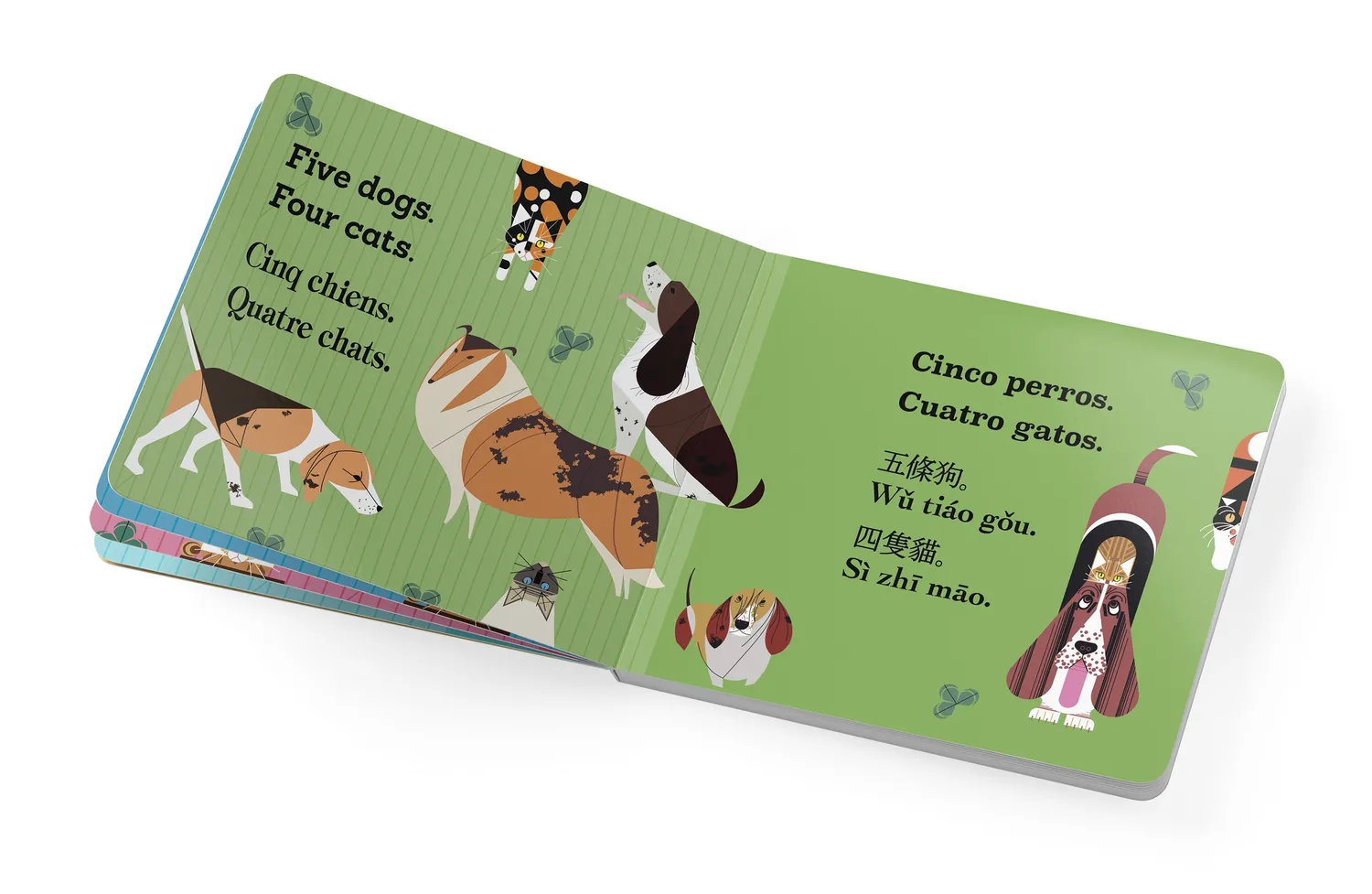 Charley Harper Cats and Dogs tællebog papbog flersproget