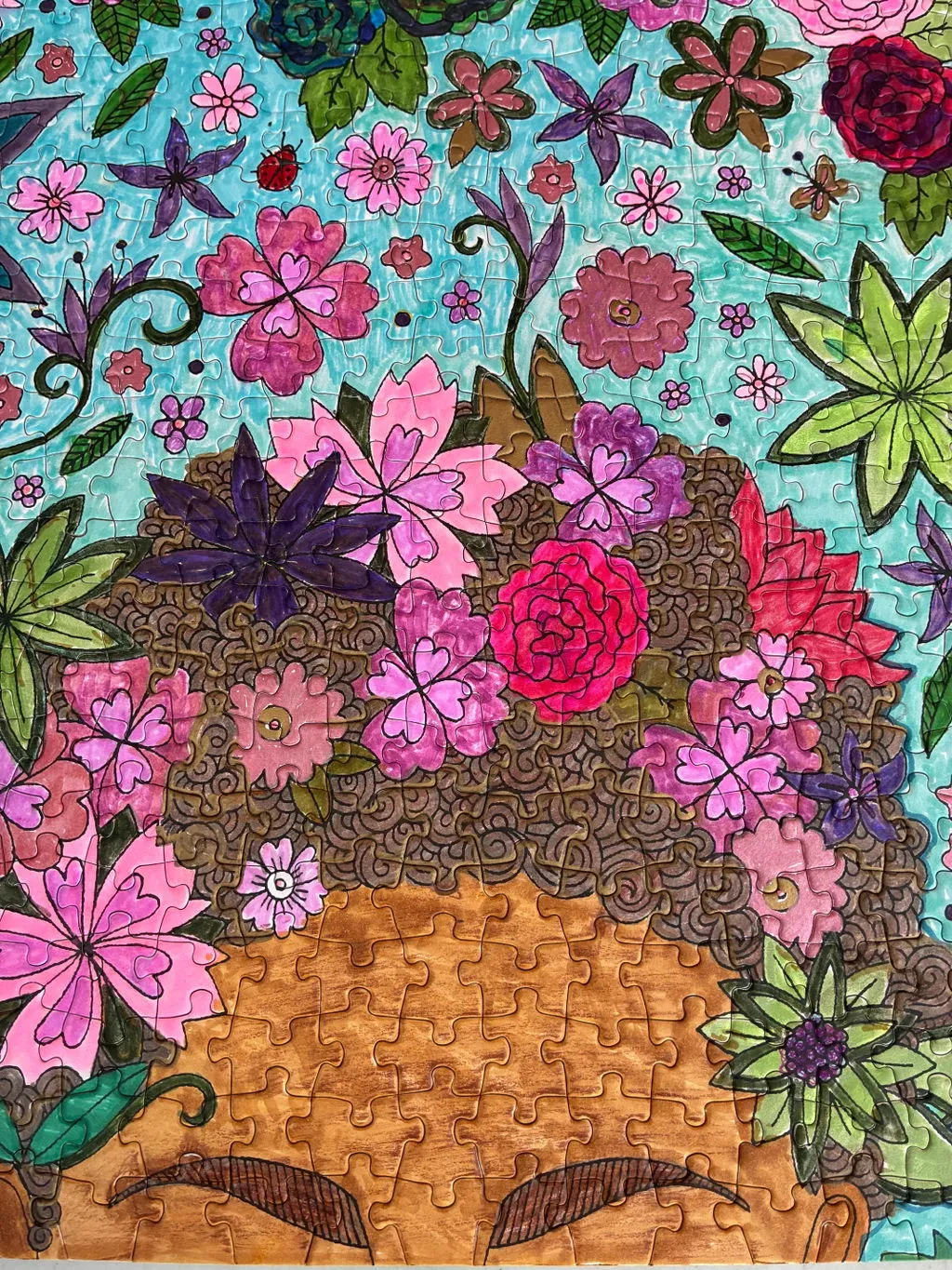 Andrea Pippins Flowers puslespil 1000 brikker malebog panorama