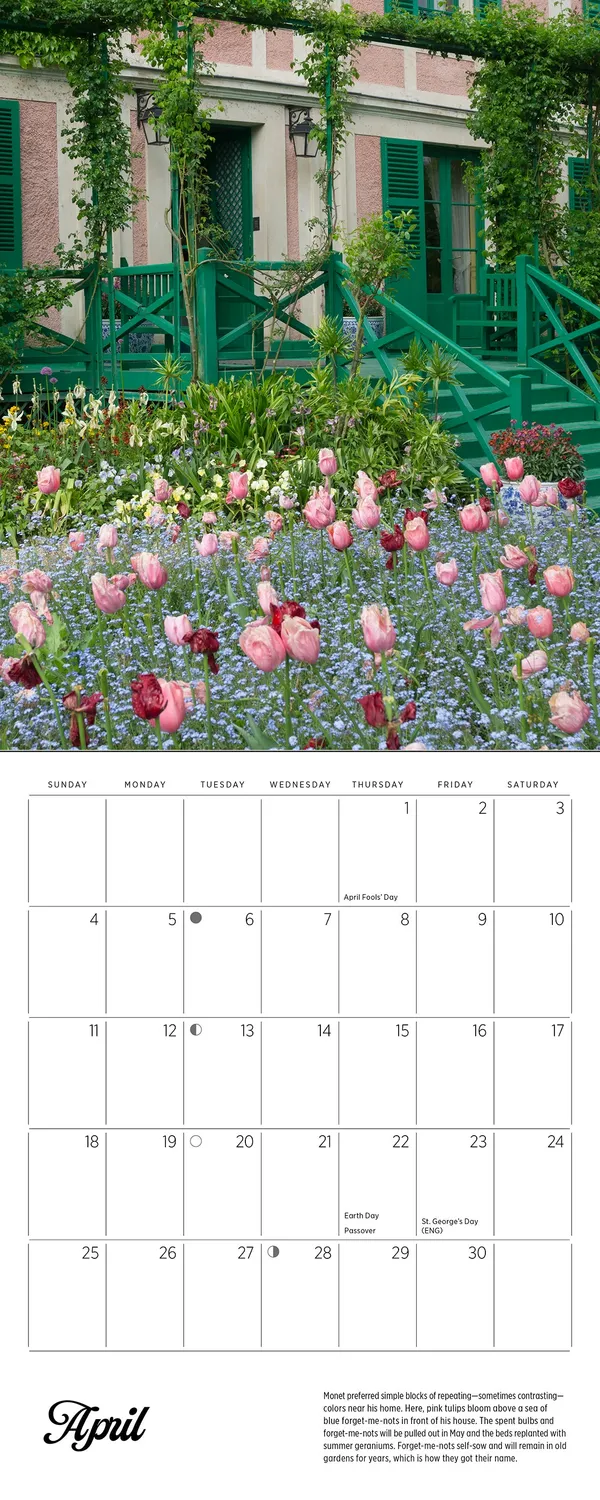Pomegranate Monet's Passion Giverny 2027 minivægkalender