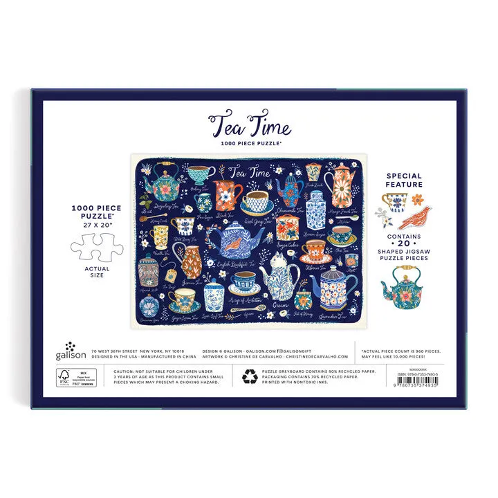 Good Puzzle Tea Time puslespil 1000 brikker formede