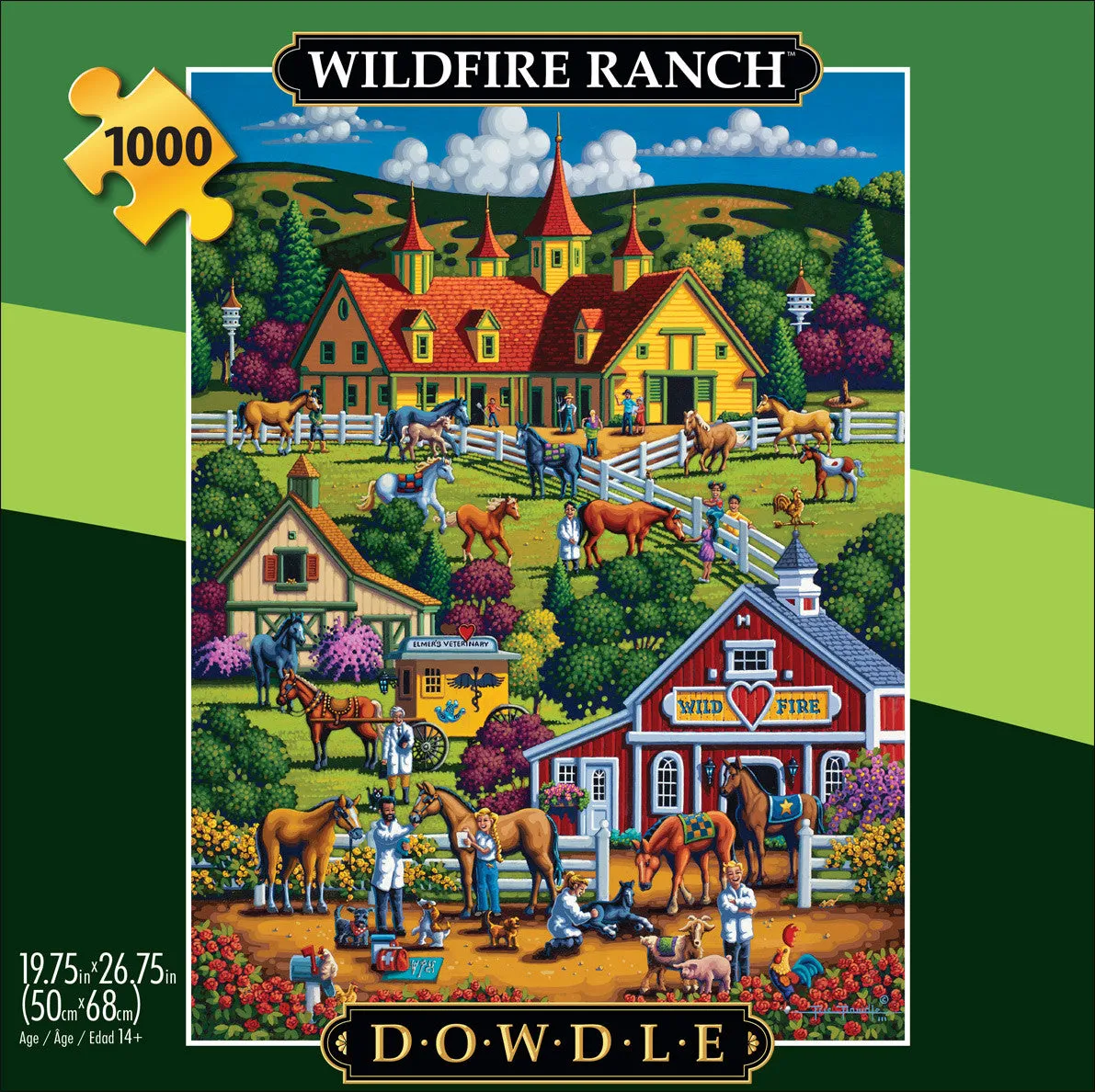 Buffalo Games Eric Dowdle Wildfire Ranch puslespil 1000 brikker