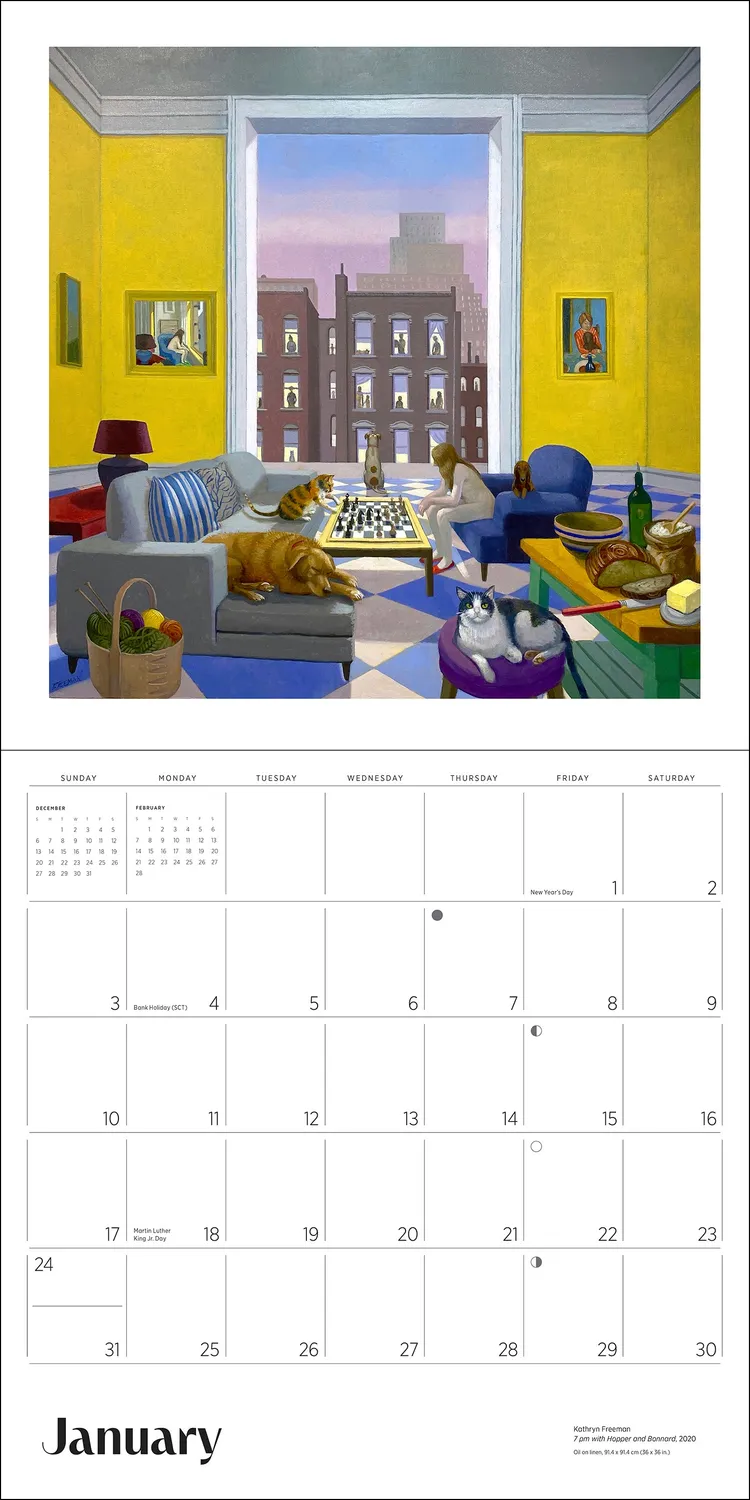 Pomegranate Freeman Daydreams vægkalender 2027 dyr