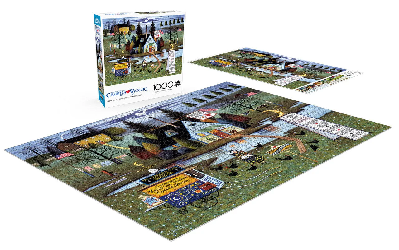 Buffalo Games Wysocki Know it All puslespil 1000 brikker spåkone