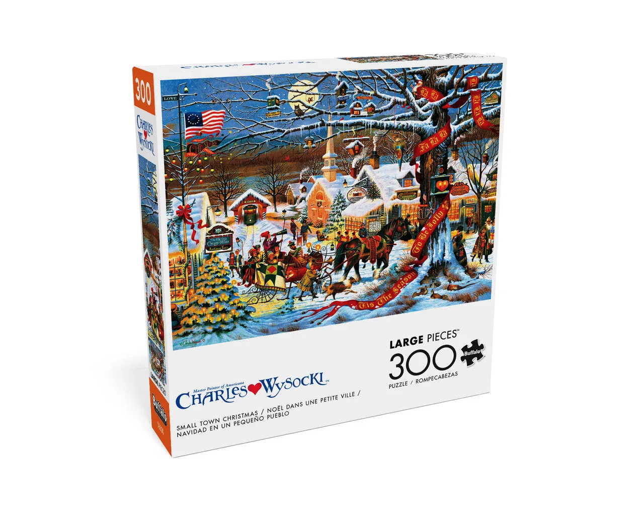 Buffalo Games Charles Wysocki Small Town Christmas puslespil 300 jul
