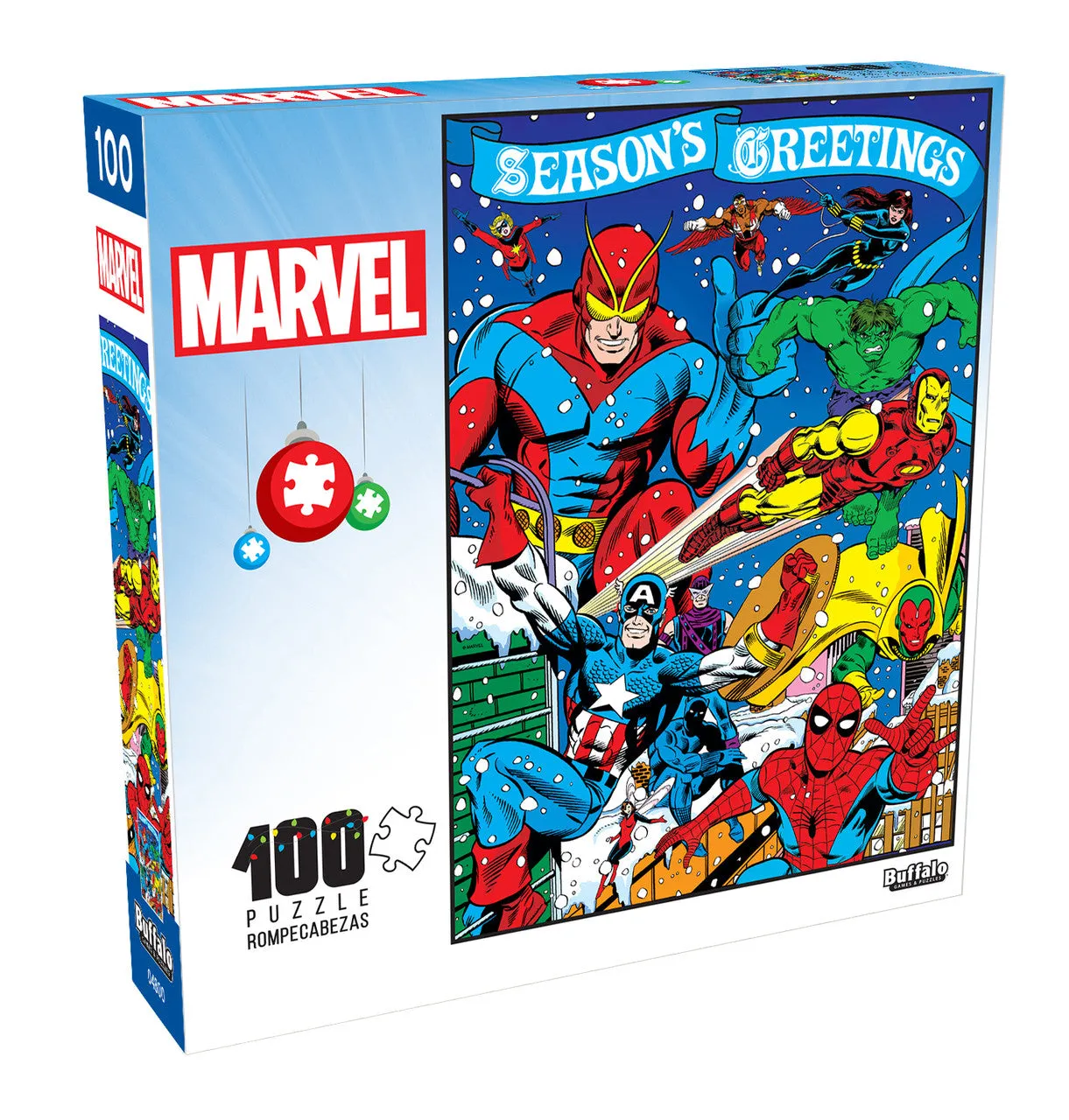Buffalo Games Marvel Season's Greetings puslespil 100 brikker