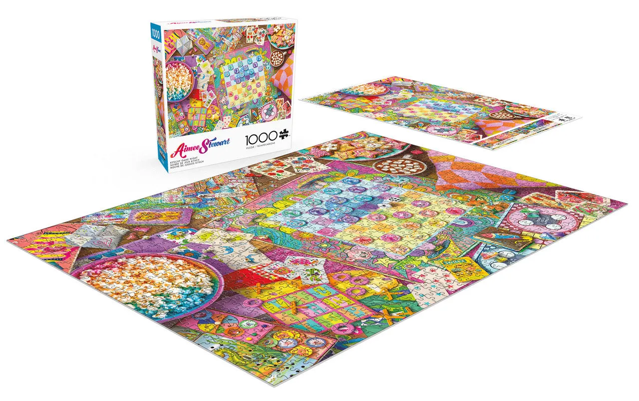 Buffalo Games Kitschy Game Night 1000 brikker puslespil