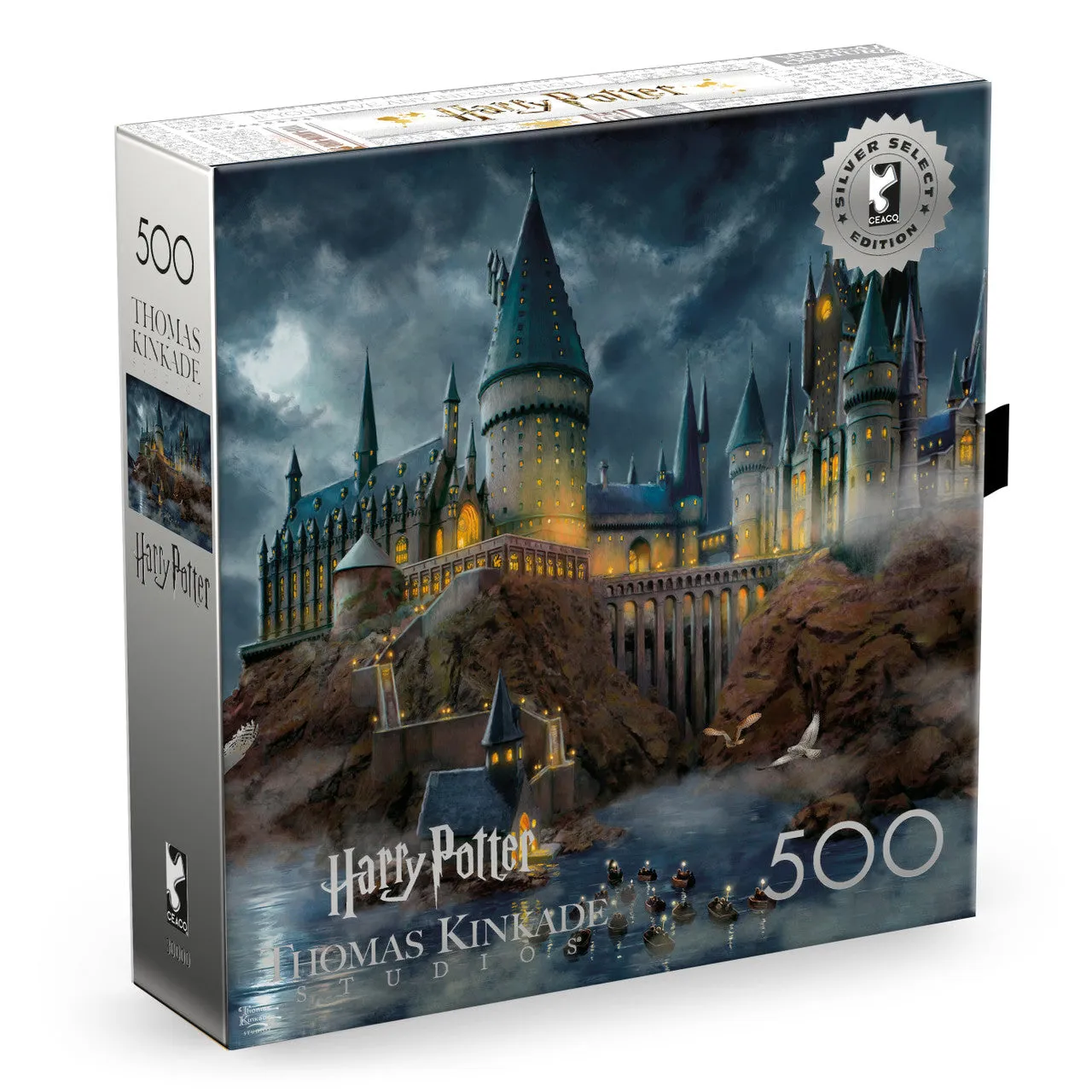 Buffalo Games Silver Select Thomas Kinkade Hogwarts Castle puslespil 500 brikker