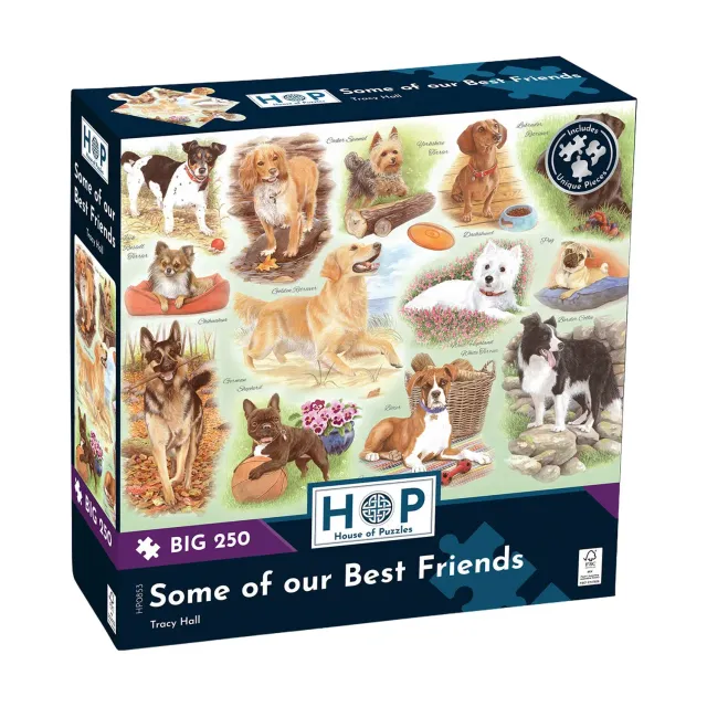 House of Puzzles Best Friends BIG puslespil 250 dyr