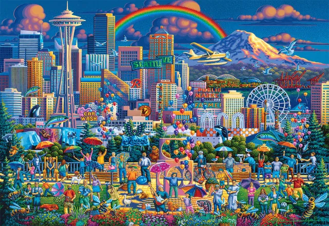 Buffalo Games Eric Dowdle I Love Seattle puslespil 2000 by