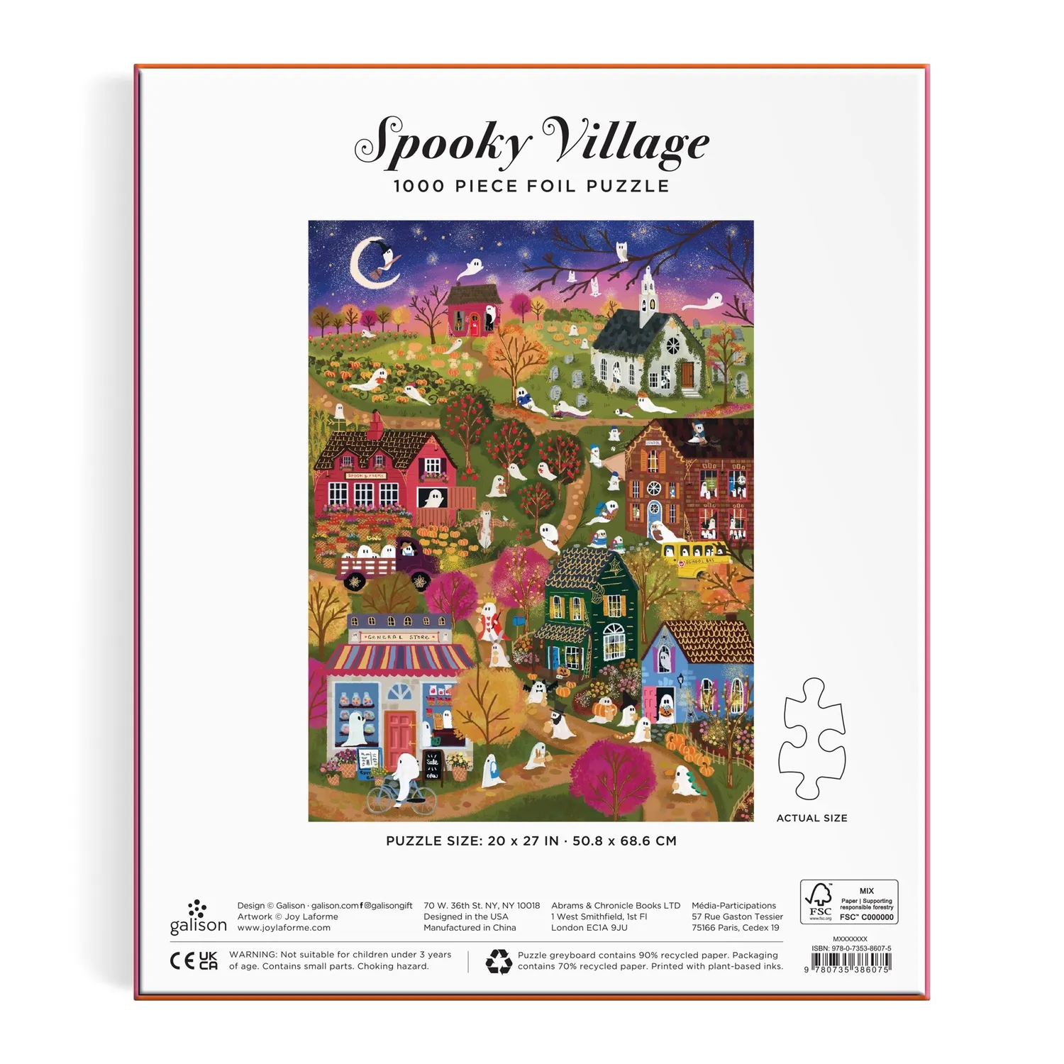 Good Puzzle Co. Spooky Village puslespil 1000 brikker folie