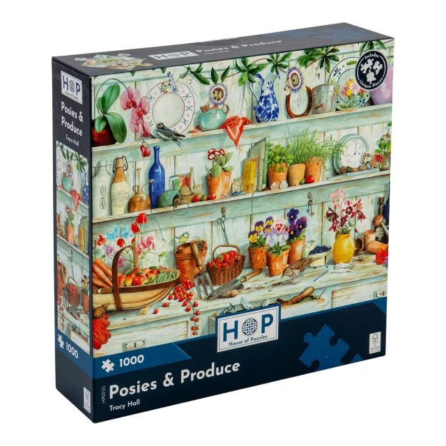 House of Puzzles Posies & Produce puslespil 1000 brikker blomster