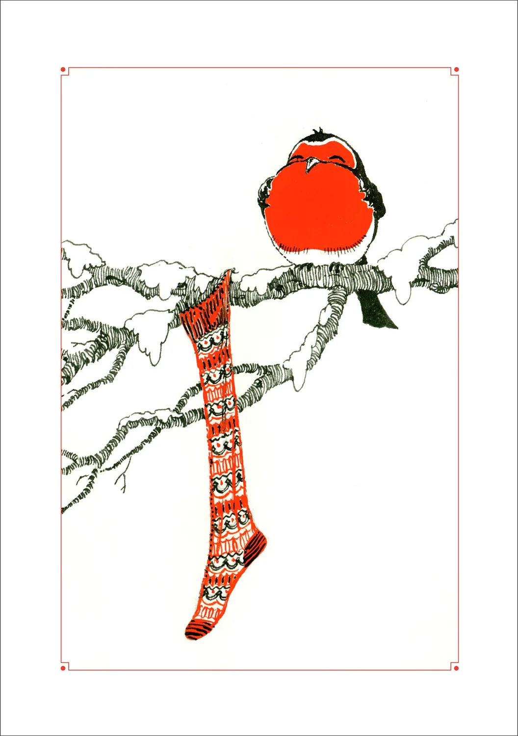 Pomegranate Patricia Burgess Jolly Robins julekort 20 stk jul