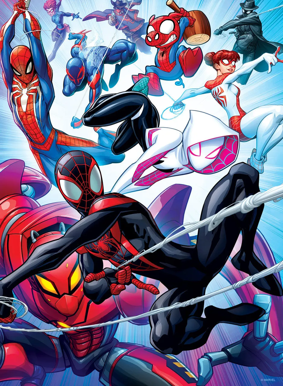 Buffalo Games Marvel Spider-Verse puslespil 4-pak 300+500 brikker