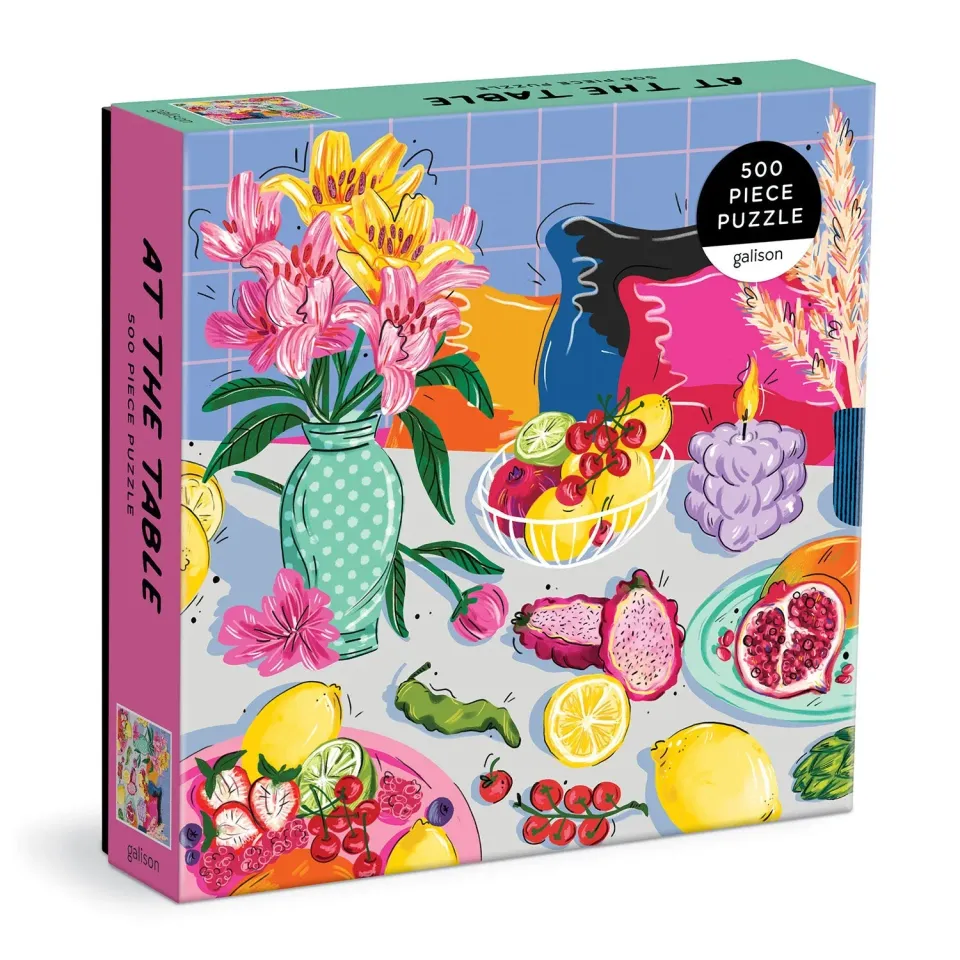 Good Puzzle Co. At the Table puslespil 500 brikker frugt blomster