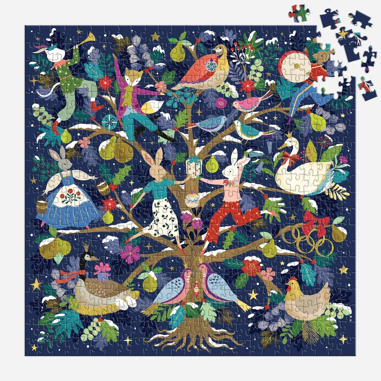 Good Puzzle Co. 12 Days of Joy puslespil 500 brikker folie jul