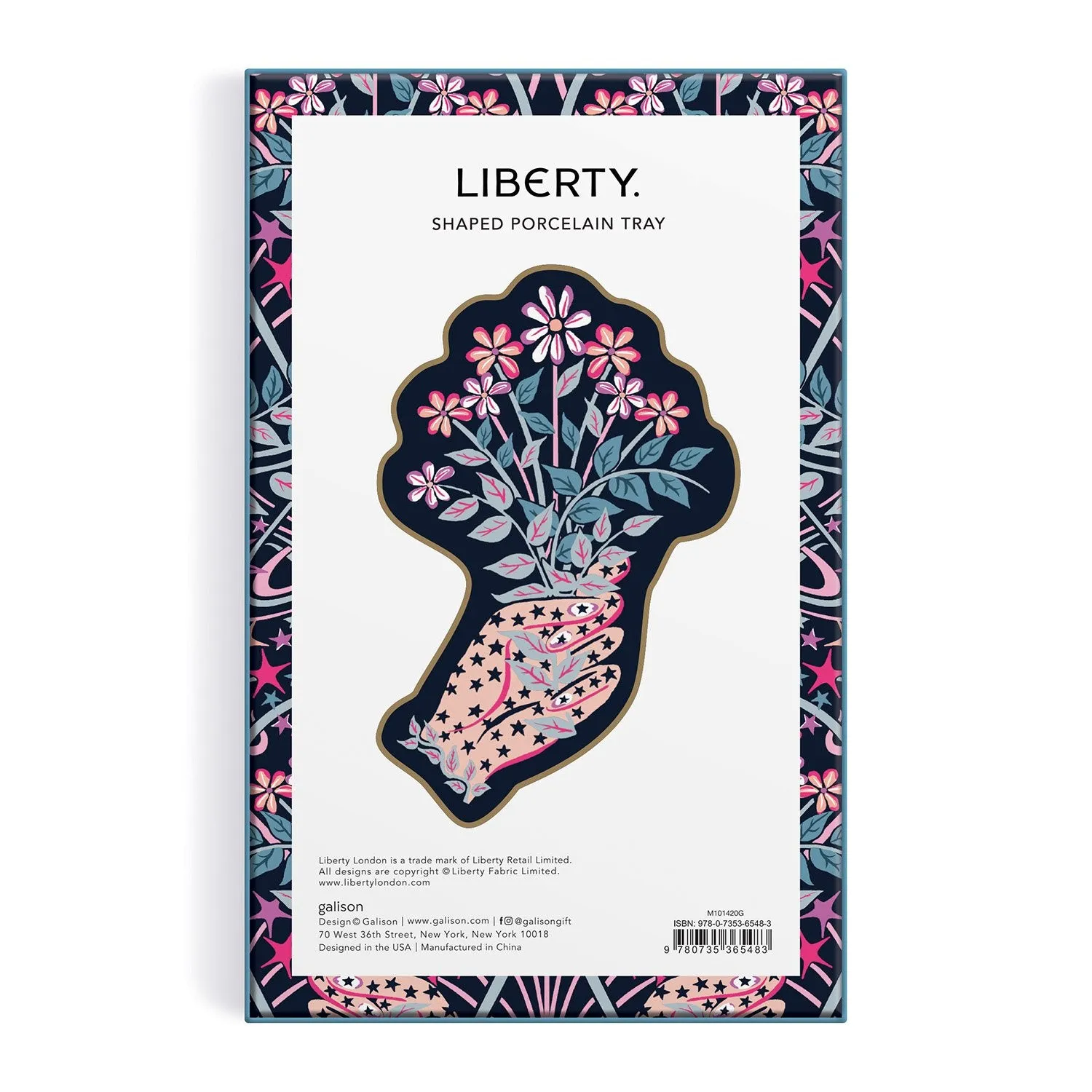 Galison Liberty Ianthe porcelænsbakke guldkanter
