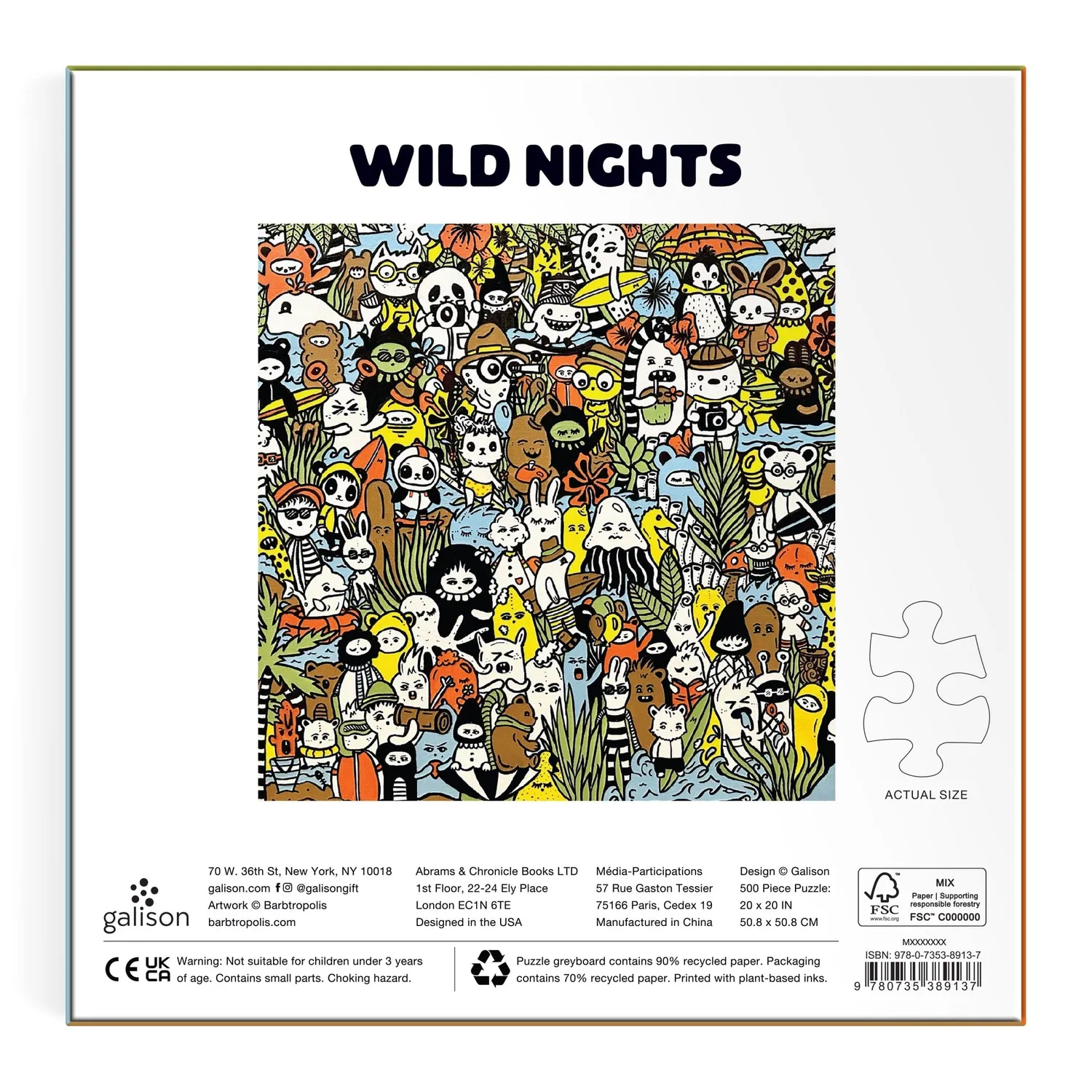 Galison Wild Nights puslespil 500 brikker jungle