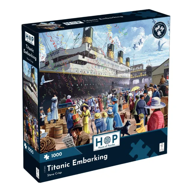 House of Puzzles Titanic Embarking puslespil 1000 brikker skib