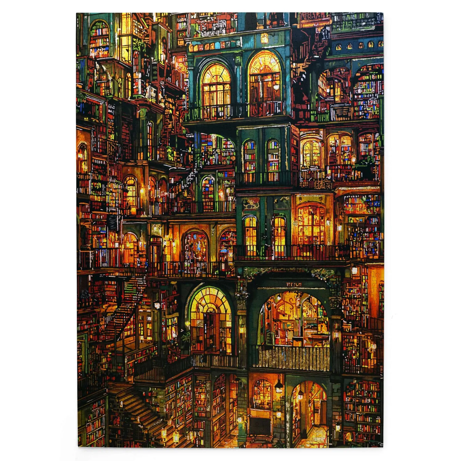 House of Puzzle Untold Stories puslespil 1000 brikker bibliotek