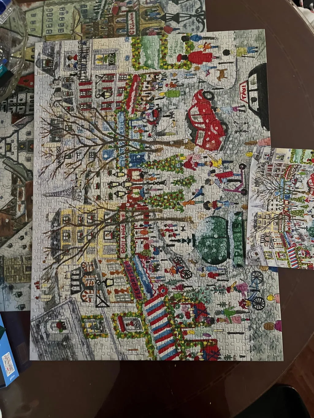 Galison Michael Storrings Christmas in Paris puslespil 1000 brikker folie