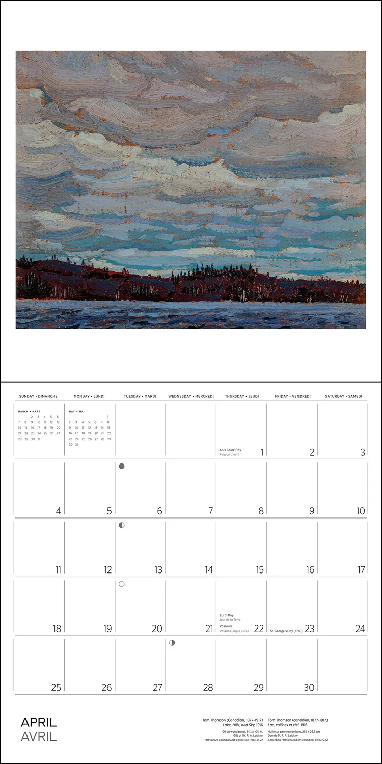 Pomegranate Tom Thomson vægkalender 2027 landskab