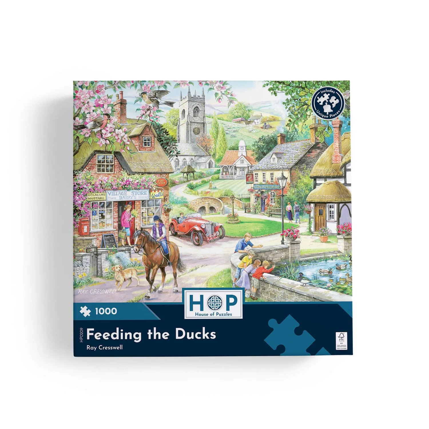 House of Puzzle Feeding The Ducks puslespil 1000 brikker sommer