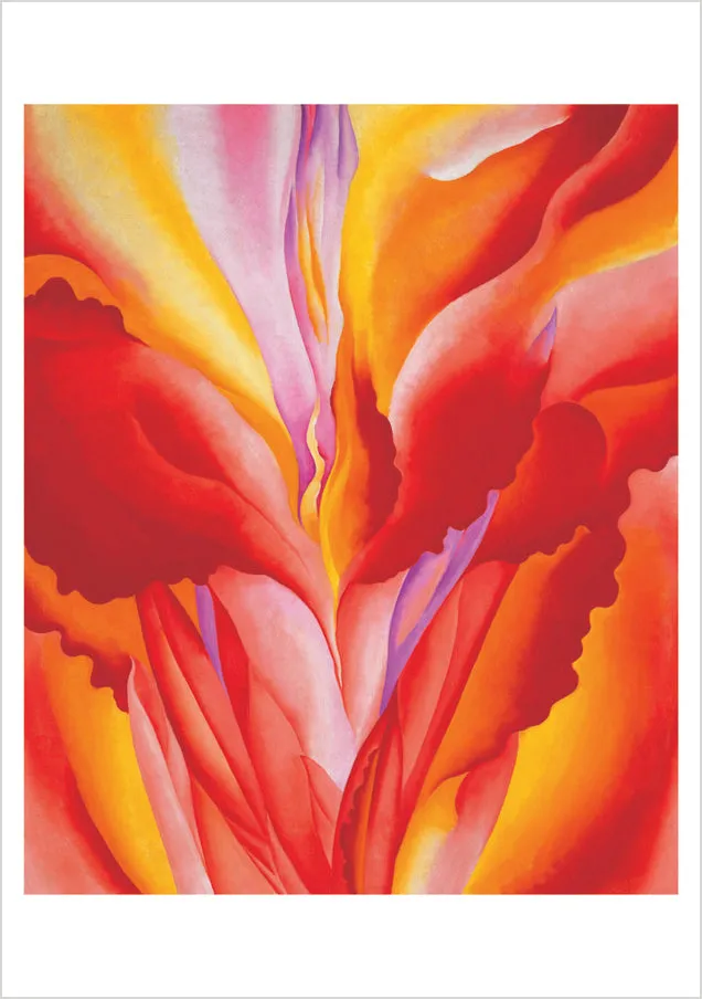Pomegranate Georgia O'Keeffe Abstract Flowers kortæske 20 kort blomster