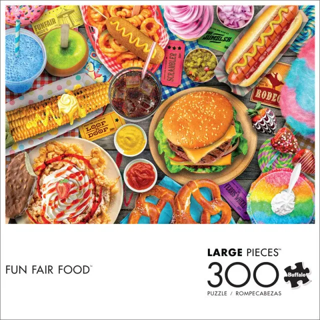 Buffalo Games Fun Fair Food puslespil 300 store brikker mad