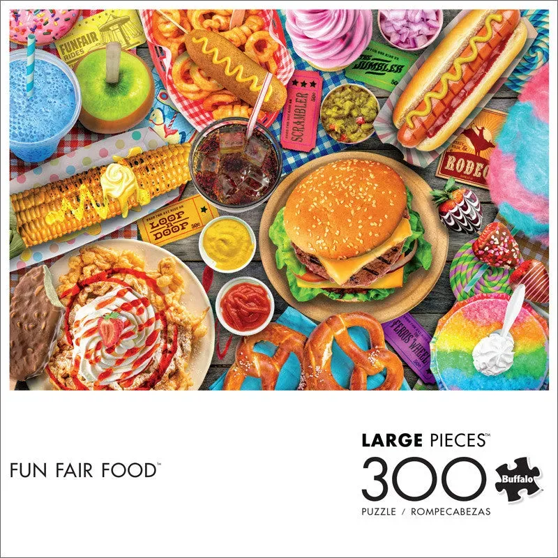 Buffalo Games Fun Fair Food puslespil 300 store brikker mad