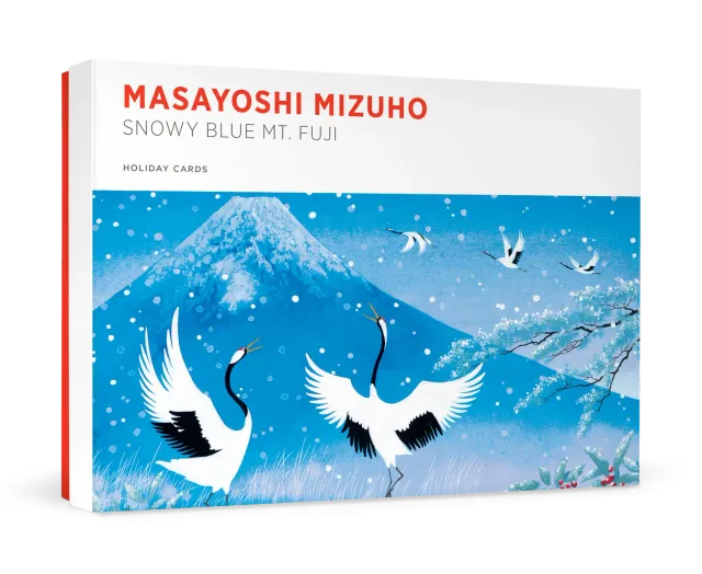Pomegranate Masayoshi Mizuho Snowy Blue Mt Fuji julekort 20 stk traner