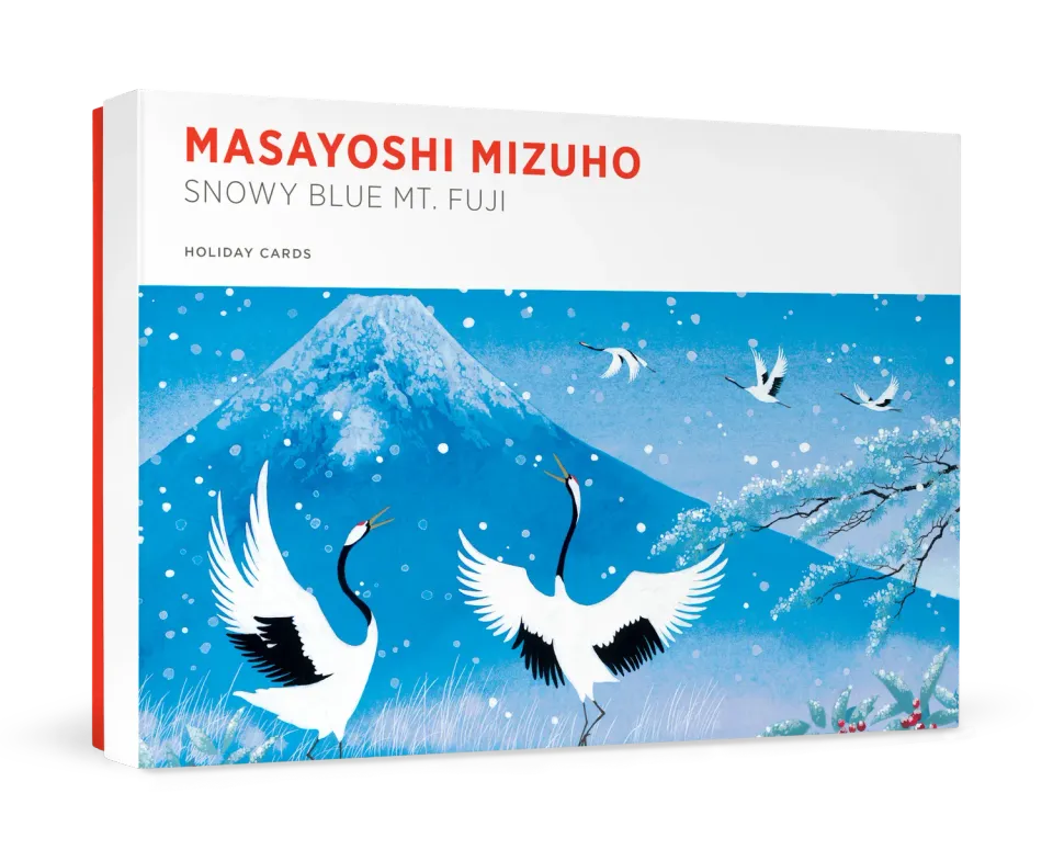 Pomegranate Masayoshi Mizuho Snowy Blue Mt Fuji julekort 20 stk traner