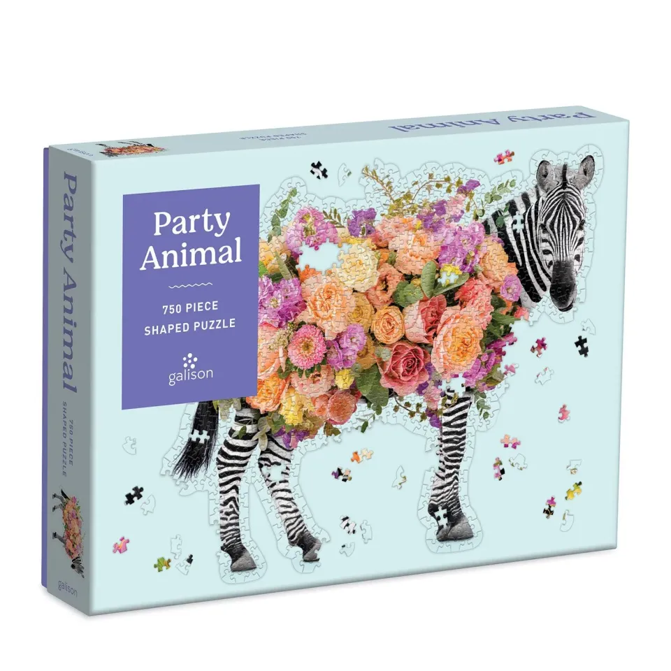 Good Puzzle Party Animal puslespil 750 brikker zebra blomst