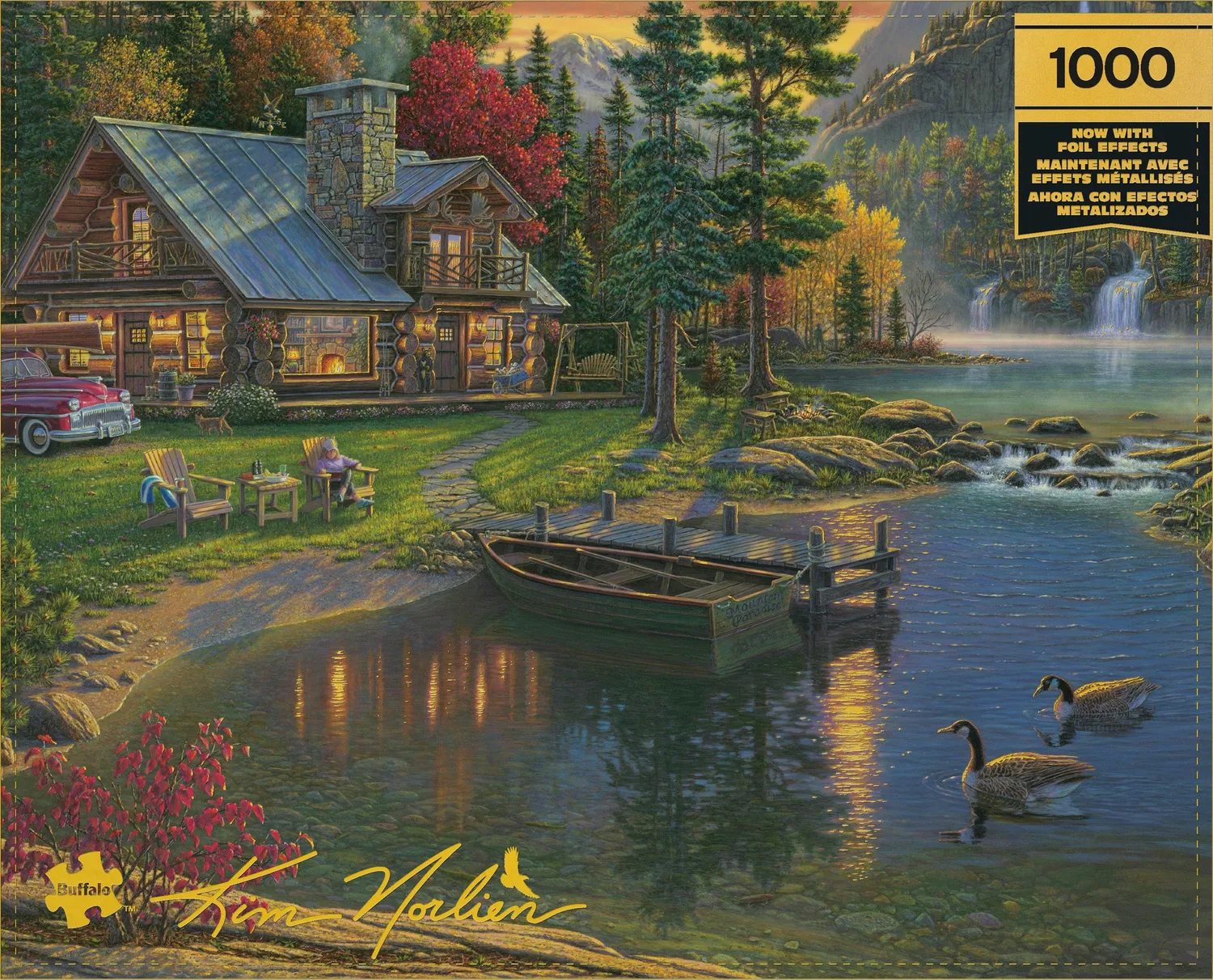 Buffalo Games Gold Mountain Paradise puslespil 1000 brikker bjerg