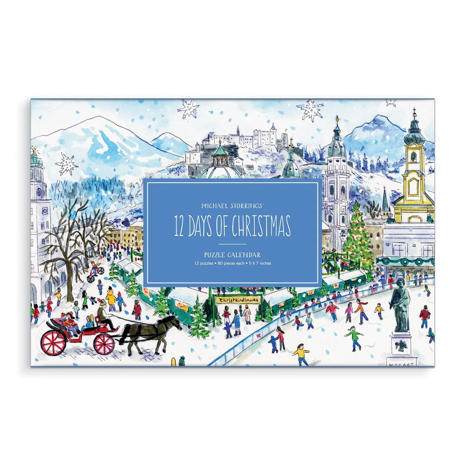 Galison Michael Storrings 12 Days of Christmas julekalender 12x80 brikker