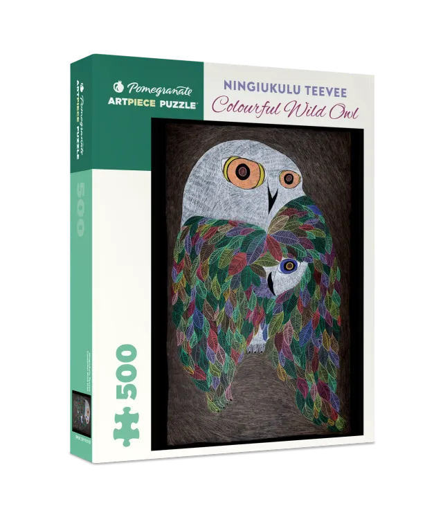 Pomegranate Teevee Colourful Wild Owl puslespil 500 brikker