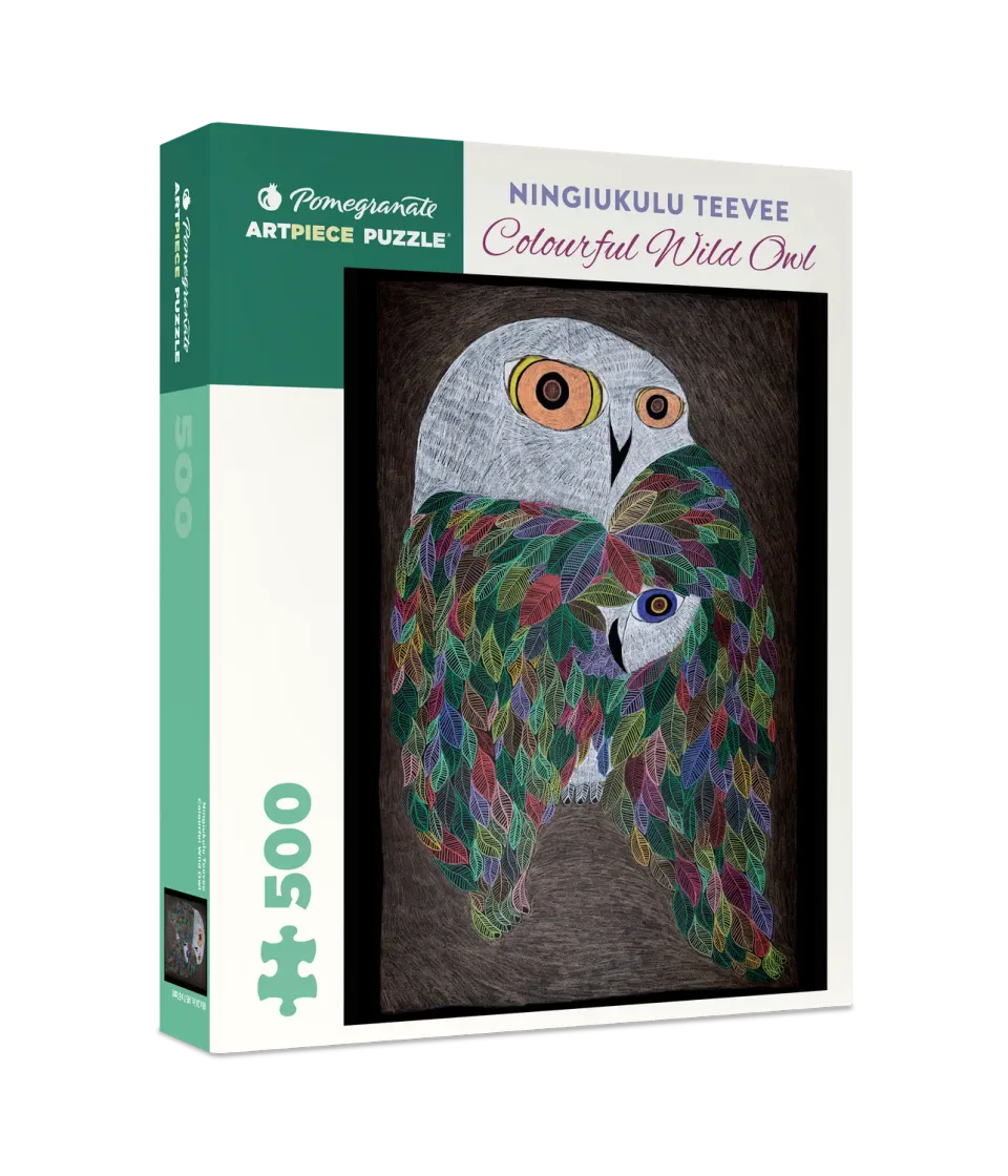 Pomegranate Teevee Colourful Wild Owl puslespil 500 brikker
