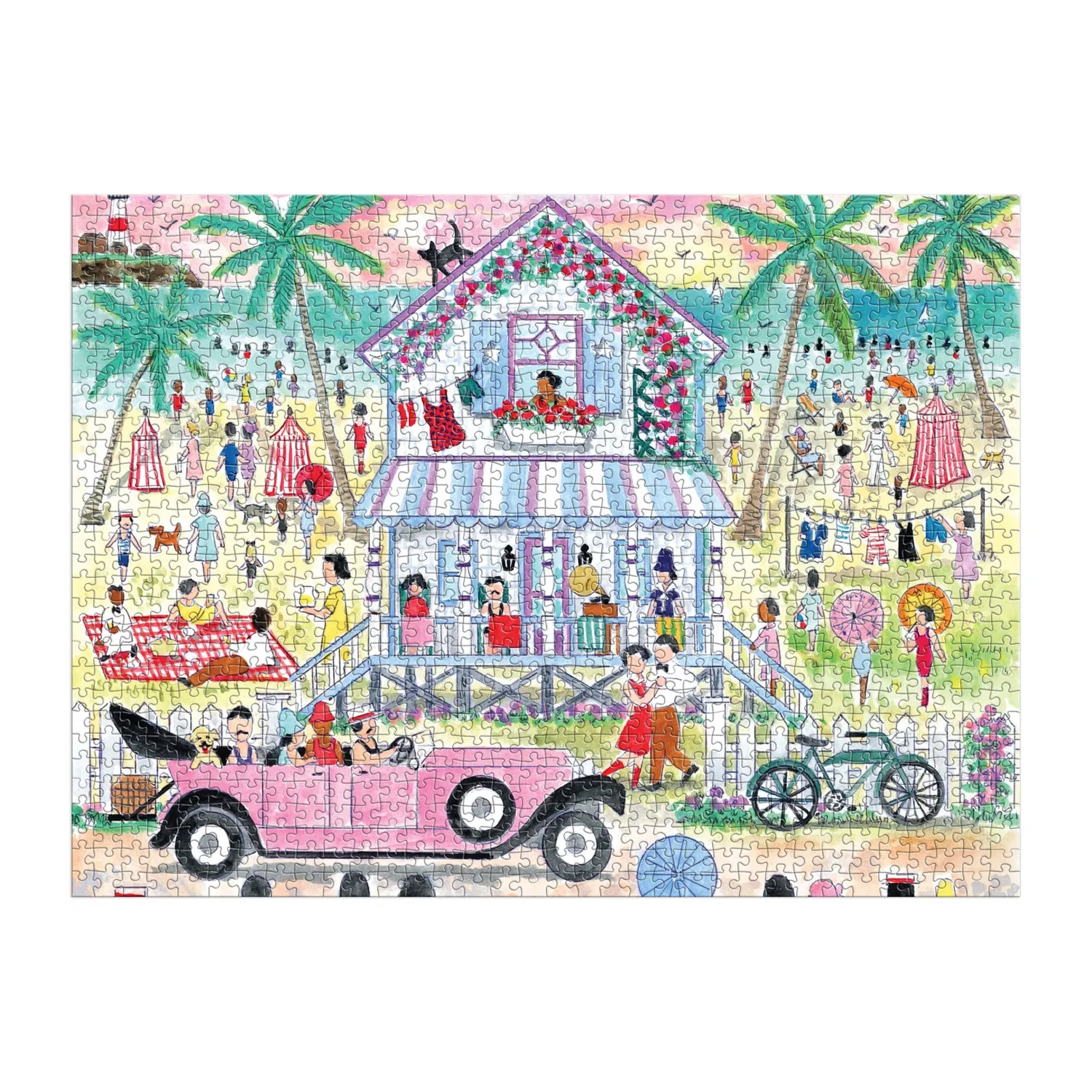 Galison Michael Storrings Roaring 20s Beach House puslespil 1000 brikker