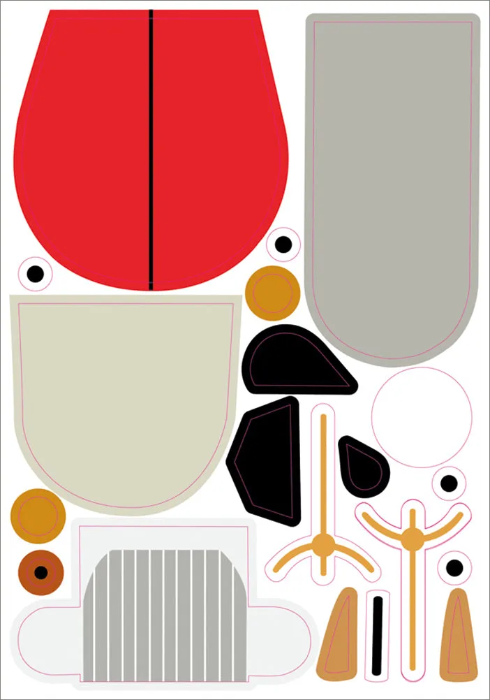 Pomegranate Charley Harper Sticky Critters klistermærkesæt dyr