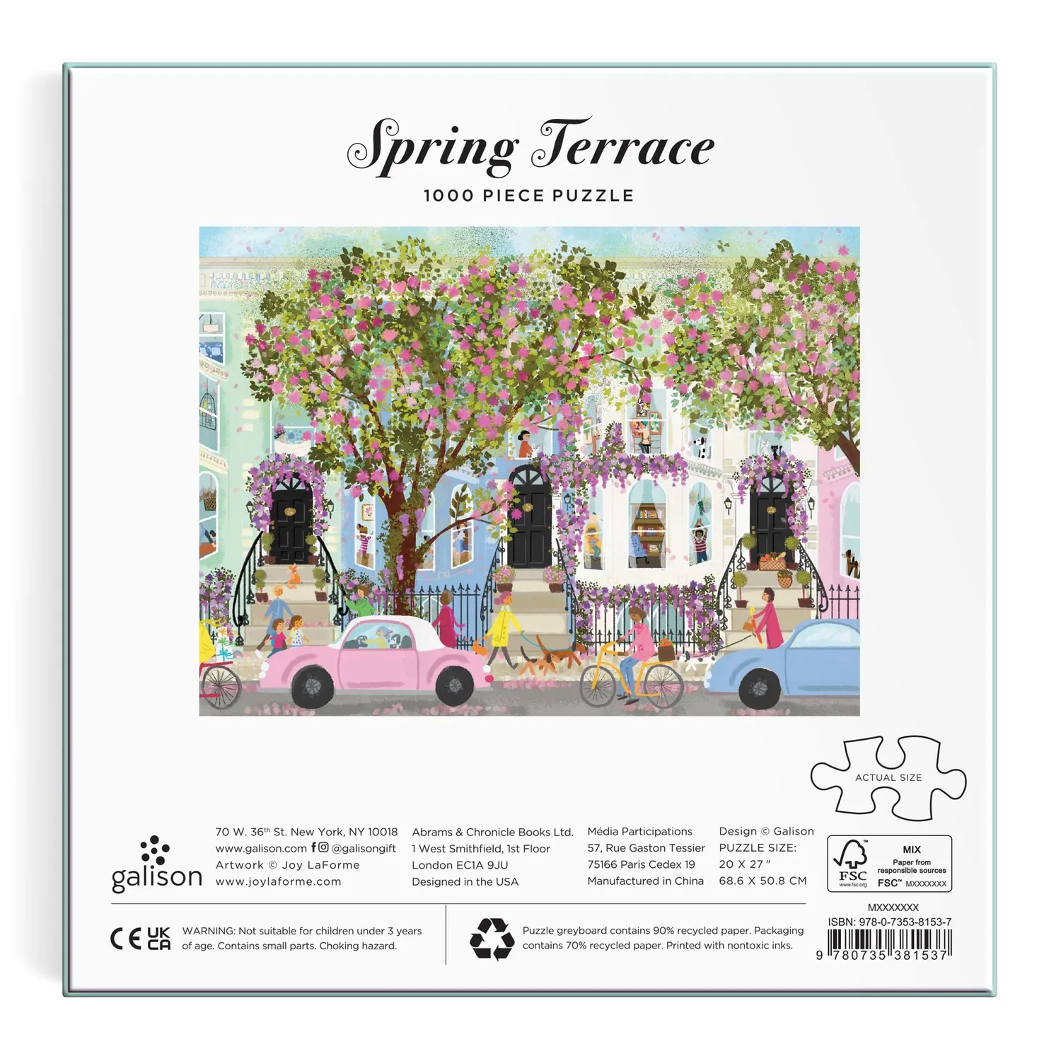 Good Puzzle Co. Joy Laforme Spring Terrace puslespil 1000 brikker forår