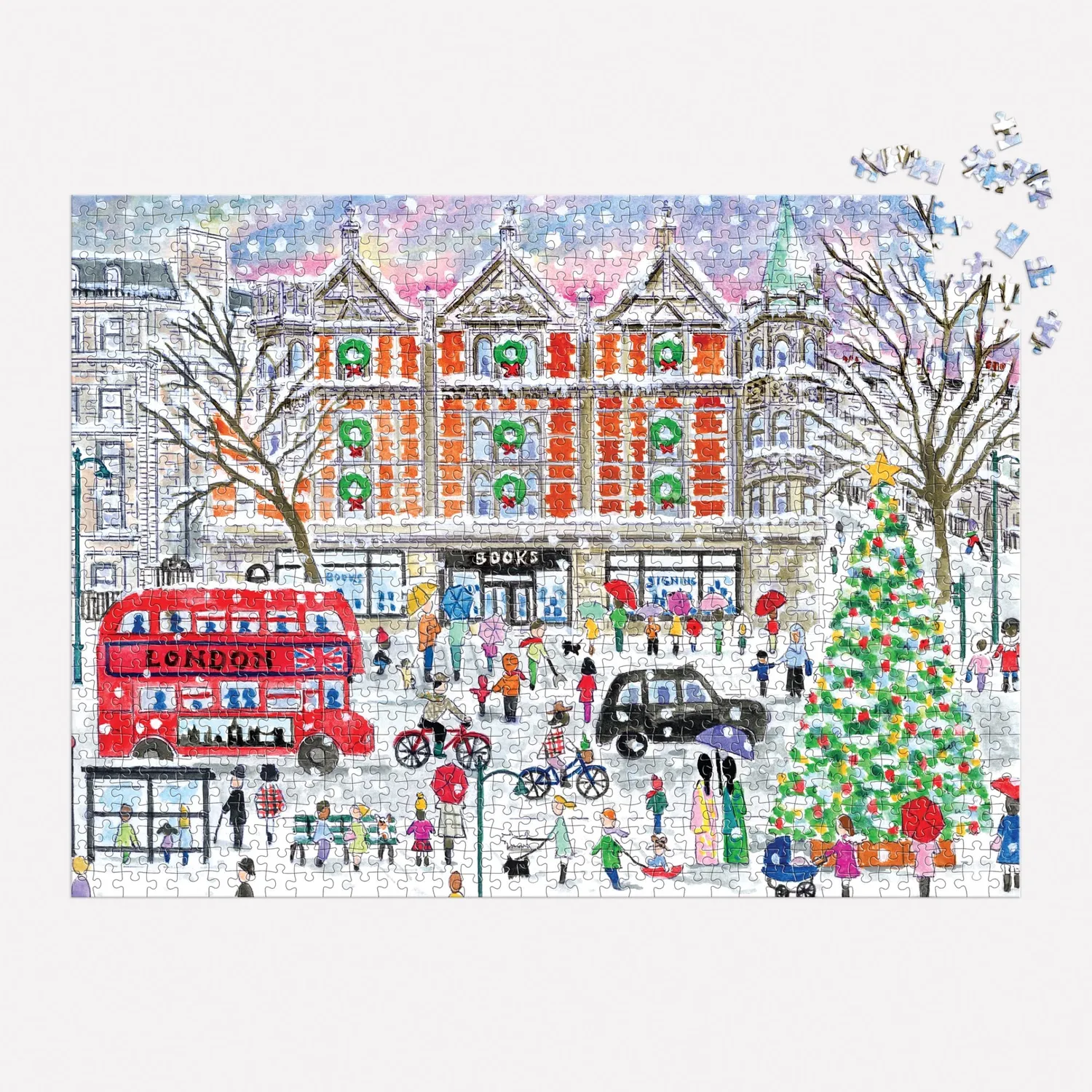 Galison Christmas in London puslespil 1000 brikker