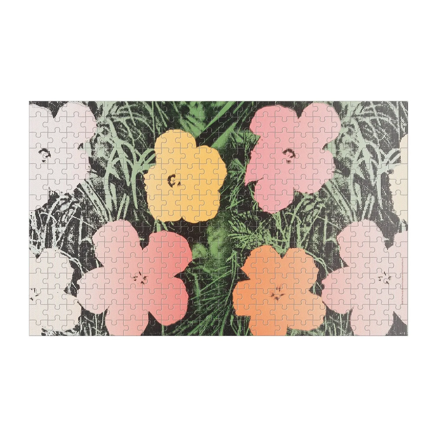 Galison Andy Warhol Flowers puslespil 300 brikker linse