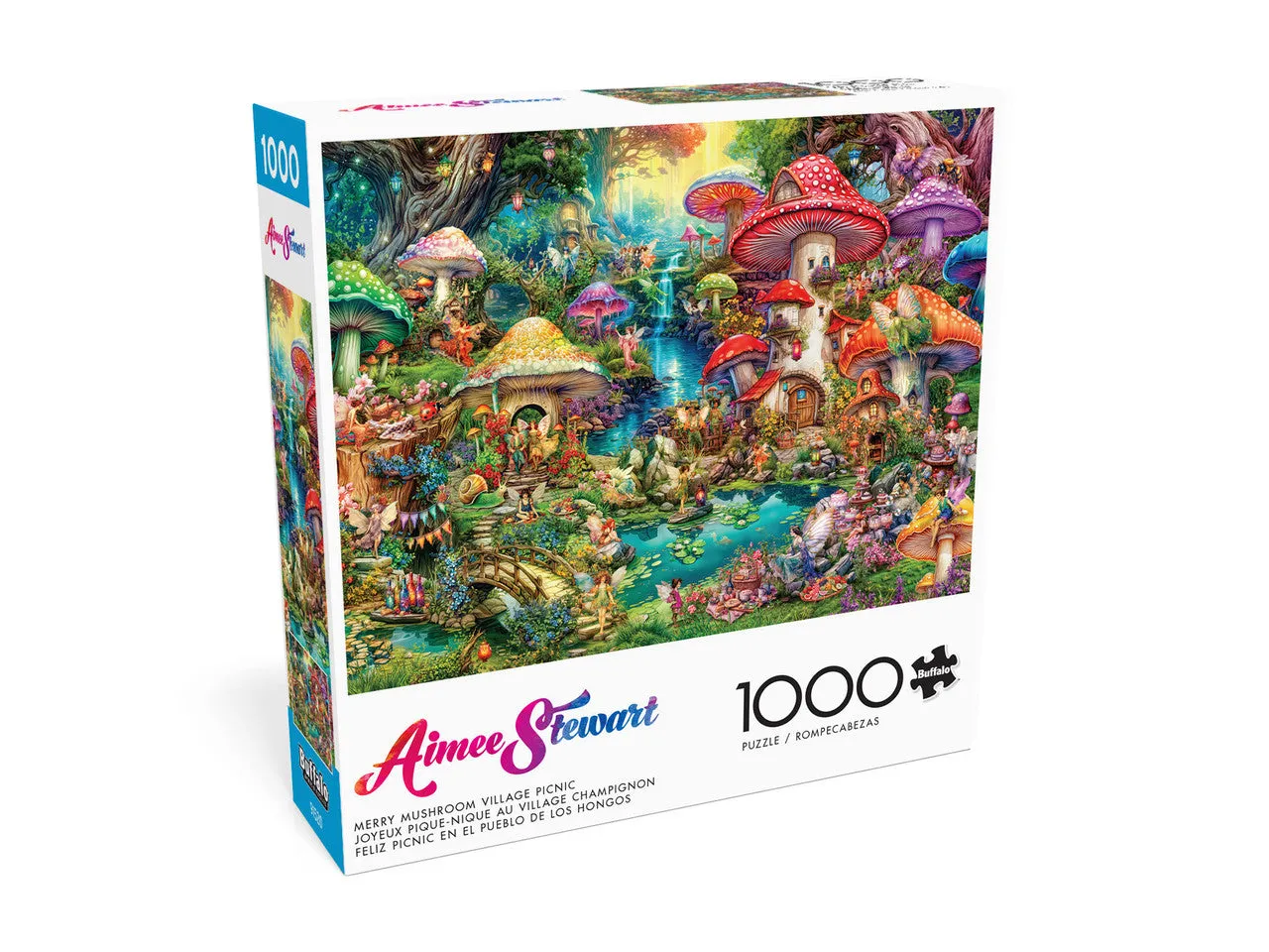 Buffalo Games Aimee Stewart Mushroom Village puslespil 1000 fe