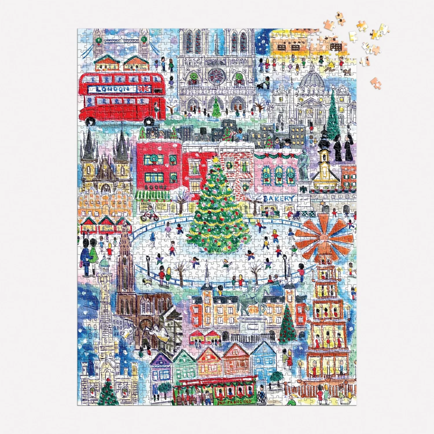 Good Puzzle Co. Storrings Christmas Around World puslespil 1500 brikker