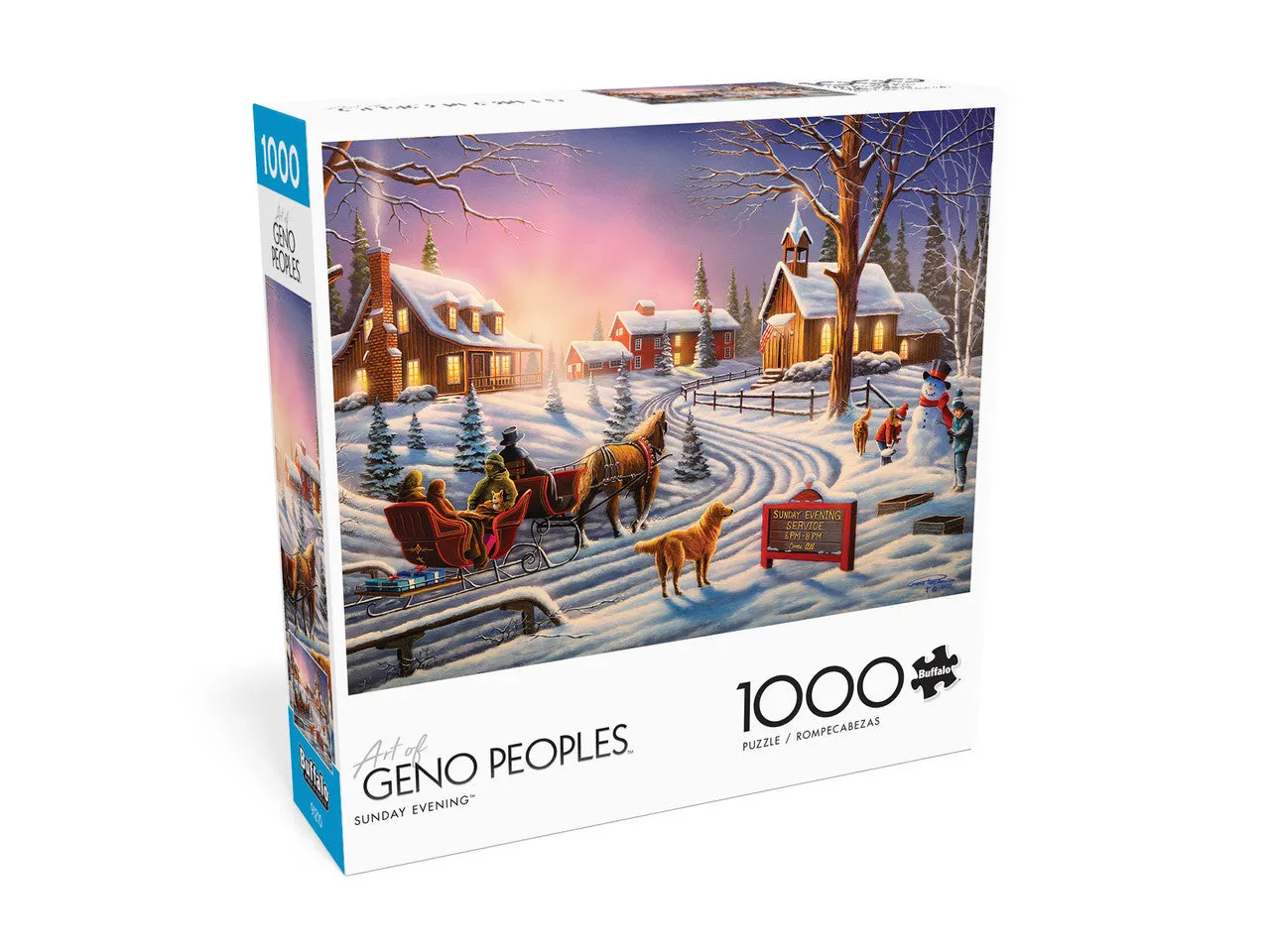 Buffalo Games Sunday Evening puslespil 1000 brikker vinter