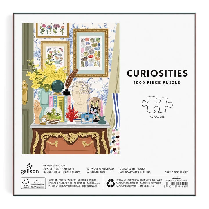 Galison Curiosities puslespil 1000 brikker kuriositeter