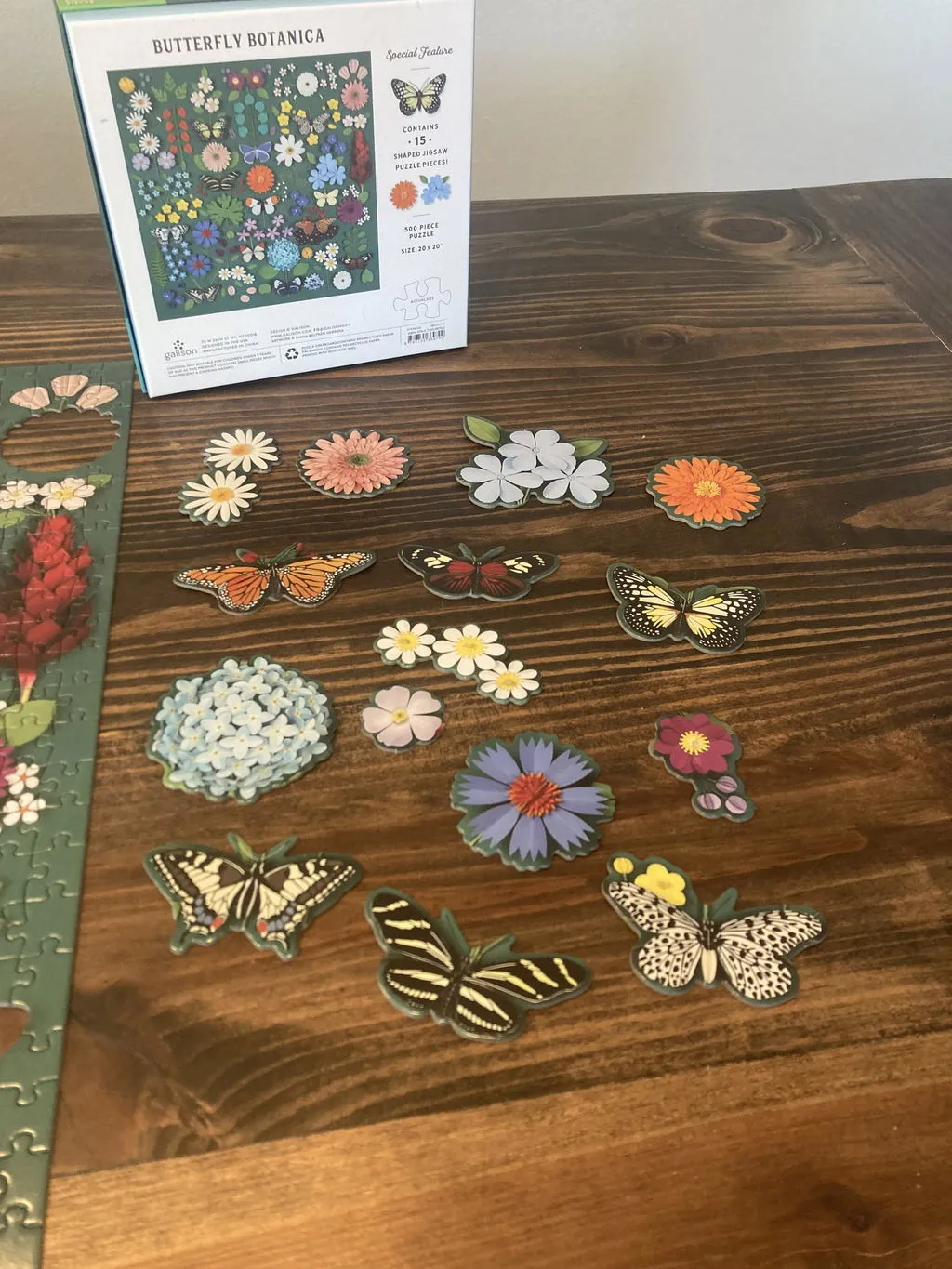 Good Puzzle Co. Butterfly Botanica puslespil 500 brikker formbrikker