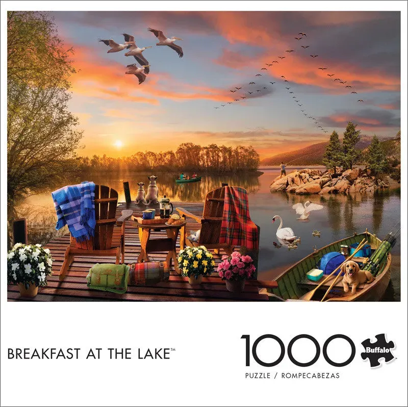 Buffalo Games Breakfast at the Lake puslespil 1000 brikker morgenbord