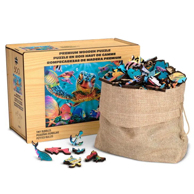 Buffalo Games Tiny Bubbles træpuslespil 500 brikker whimsy hav