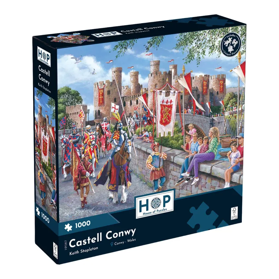 House of Puzzle Castell Conwy puslespil 1000 brikker slot